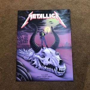 Metallica Poster November 6, 2019 Johan Cruijff Arena, Amsterdam NL 18”X24”